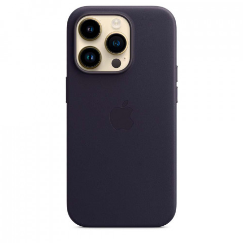 Шкіряний чохол Leather Case with MagSafe на iPhone 14 Pro Max Ink